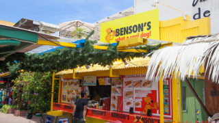 OKA-SIN 修行 駆け足 日帰り沖縄堪能編 1 ホットドッグ BENSON'S　北谷　ちゃたん　アメリカンビレッジ