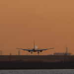 城南島 の夕景 飛行機撮影　2